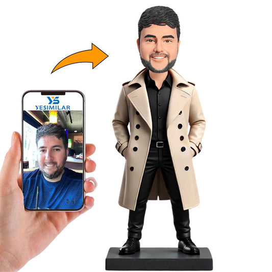 Handsome Man in Windbreaker Custom Bobbleheads