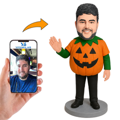 Halloween Pumpkin Man Custom Bobbleheads