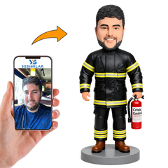Firefighters with Fire Extinguishers Custom Bobbleheads