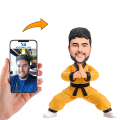 Martial Artist in Salute Custom Bobbleheads