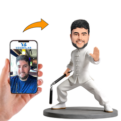 Nunchaku Fighting Man Custom Bobbleheads