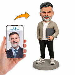 Custom CEO Bobblehead - Personalized Business Leader Gift From Photo