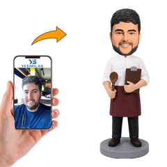 Custom Restaurant Owner Bobblehead - Personalized Chef & Business Gift