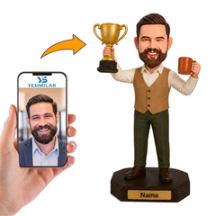 Custom Winning Boss Bobblehead - Personalized Success Celebration Gift