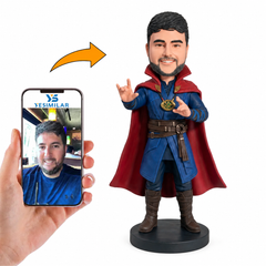 Custom Doctor Strange Blue Robe Bobblehead