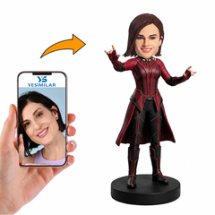 Custom Scarlet Witch Red Costume Bobblehead
