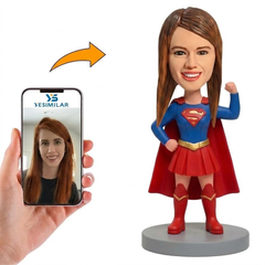 Custom Supergirl Fist Pose Bobblehead
