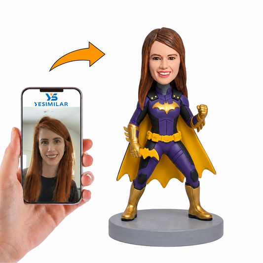 Custom Batgirl Yellow Cape Bobblehead