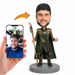 Custom Loki Staff Pose Bobblehead