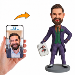 Custom Joker Playing Card Pose Bobblehead