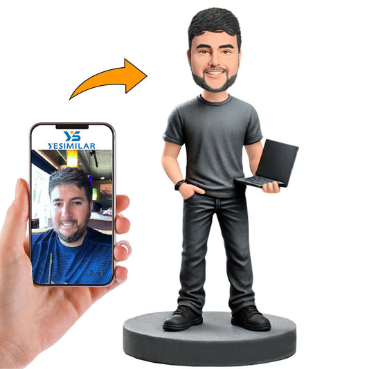 IT Man Programmer Custom Bobbleheads