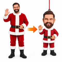 Fully Customizable Santa Bobblehead Ornament