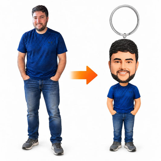 Fully Customizable Bobblehead Keychain