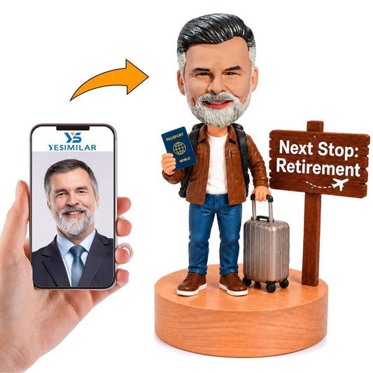 Male Reading Newspaper Bobblehead custom bobblehead made from a photo