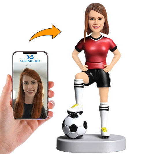 Female Soccer Player Custom Bobbleheads Gifts for Her