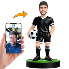 Athletes Standing on Soccer Field Custom Bobbleheads