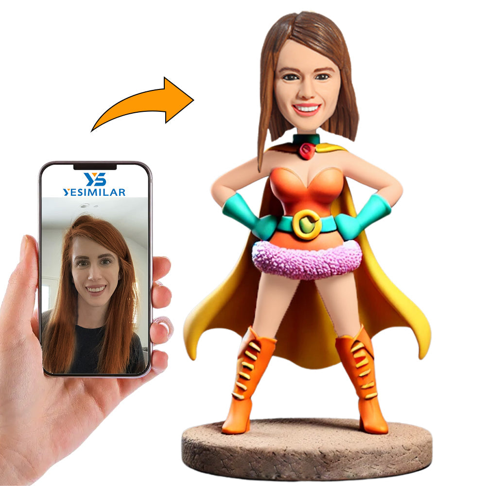 Sexy Humorous Super Woman Custom Bobbleheads Personalized Figures