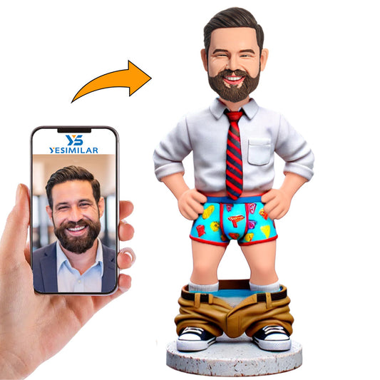 Funny Man Taking Off Pants Custom Bobbleheads