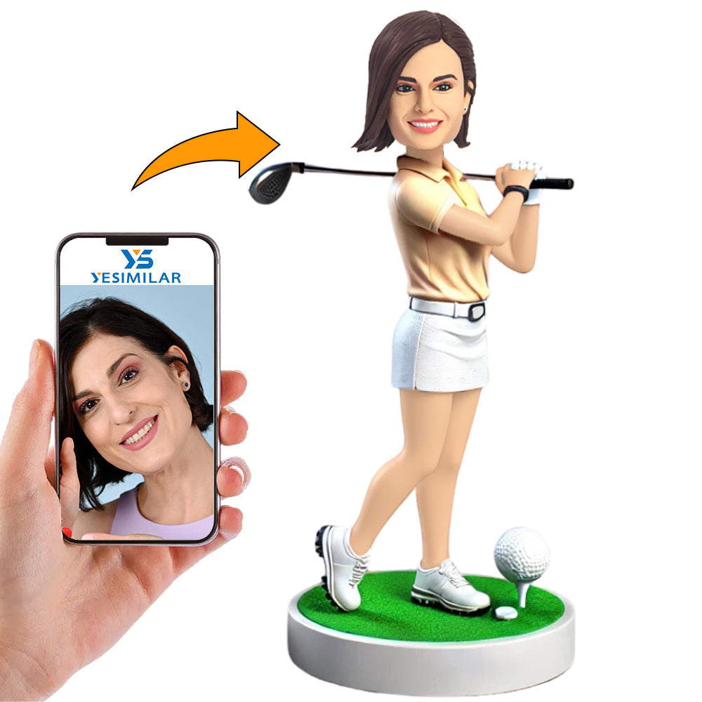 Female Golfer Custom Bobbleheads Gifts for Her