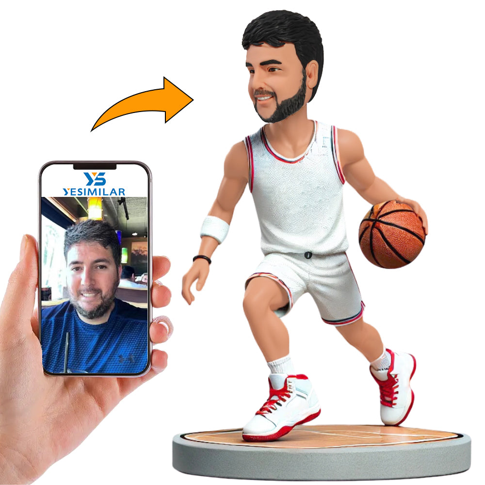 Running Basketball Boy Custom Bobbleheads Personalized Doll