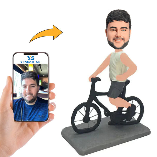 Man And Bicycle Custom Bobbleheads