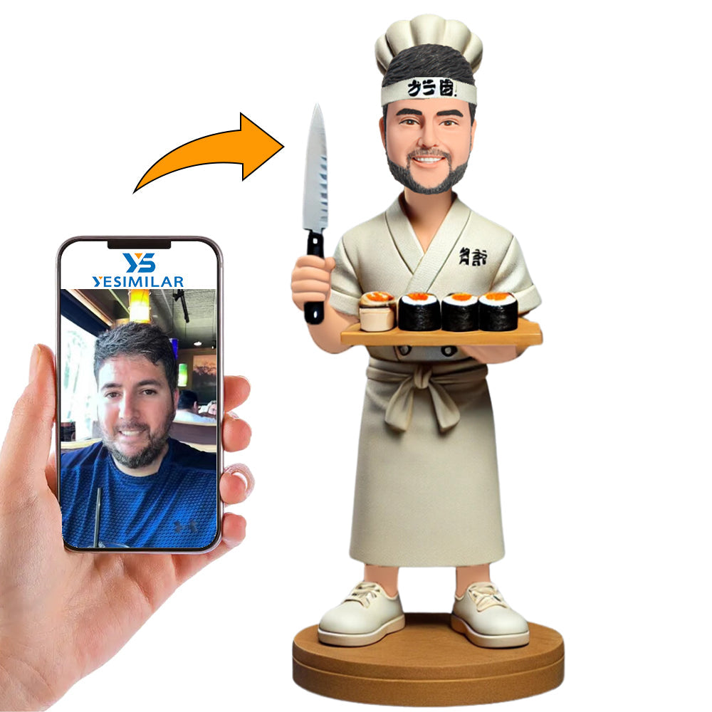 Sushi Chef Custom Bobbleheads Personalized Figures