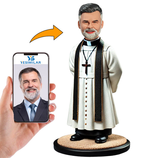 Priest with His Hands Behind Back Custom Bobbleheads