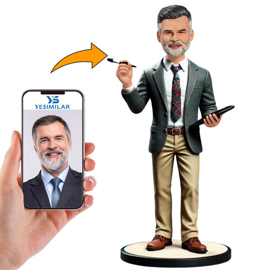 Male University Professor Custom Bobbleheads Personalized Doll