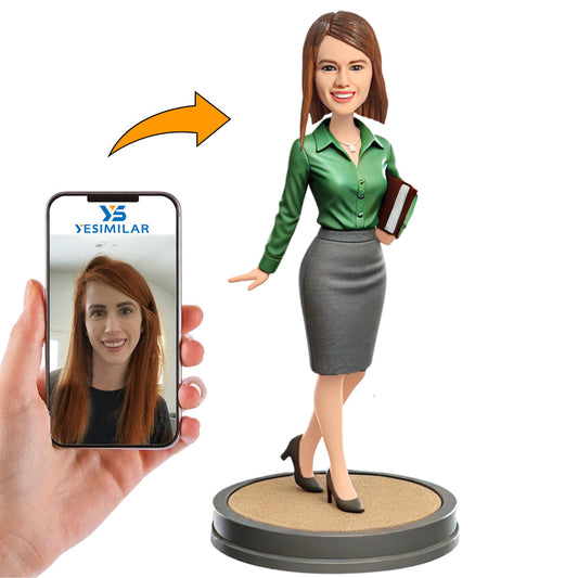 Female University Professor Custom Bobbleheads Personalized Doll