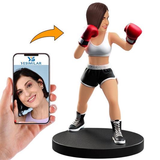 Female Boxer Custom Bobbleheads Personalized Doll