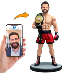 Boxer with Championship Belt Custom Bobbleheads