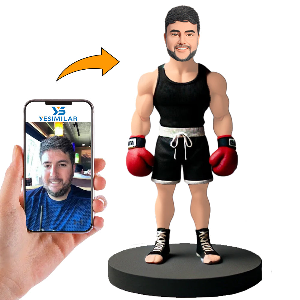 Handsome Strong Male Boxer Custom Bobbleheads Personalized Doll