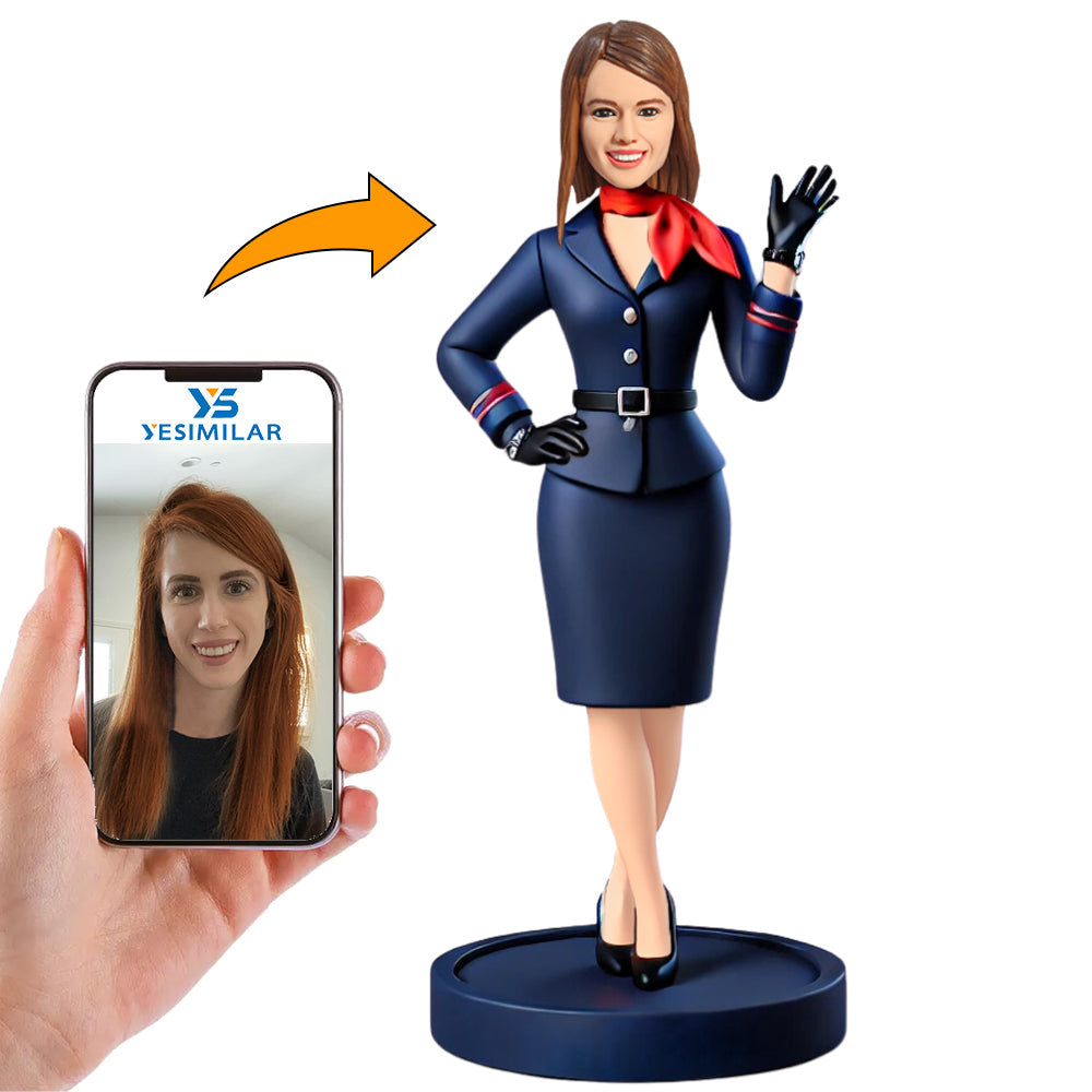Beautiful Stewardess Custom Bobbleheads Personalized Gifts