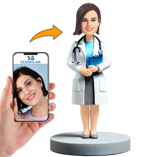 Female Nurse Holding a Notebook Custom Bobbleheads