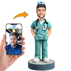 Male Surgeon Doctor Custom Bobbleheads Personalized Figures