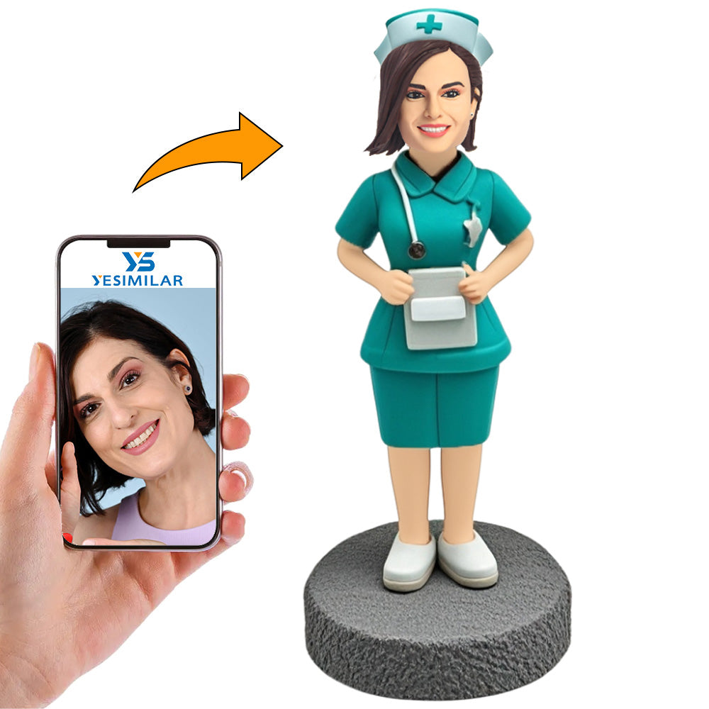 Nurse Holding Notebook Custom Bobbleheads