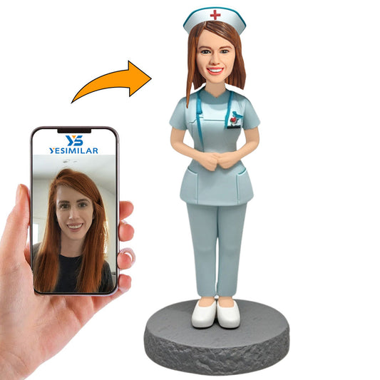 Beautiful Nurse Custom Bobbleheads Personalized Figure