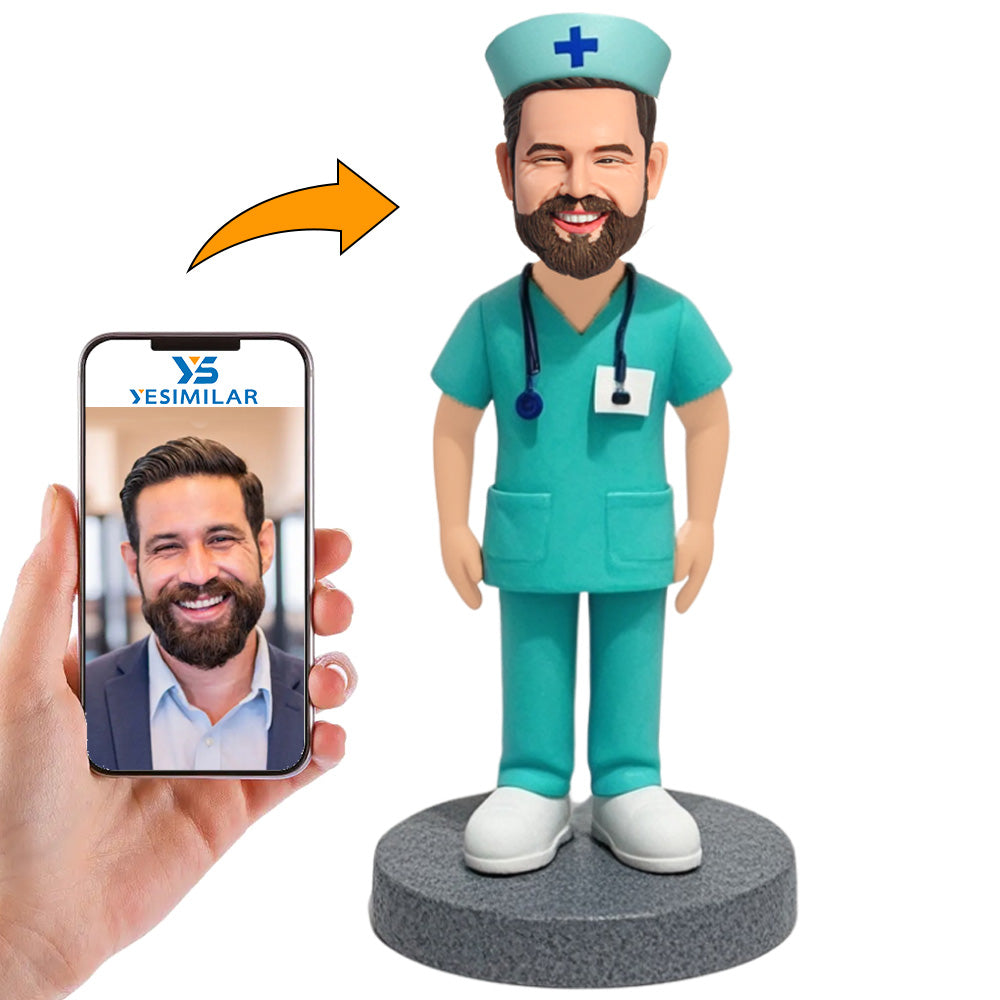 Male Operating Room Nurse Custom Bobbleheads