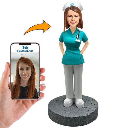 Female Operating Room Nurse Custom Bobbleheads for Doctor