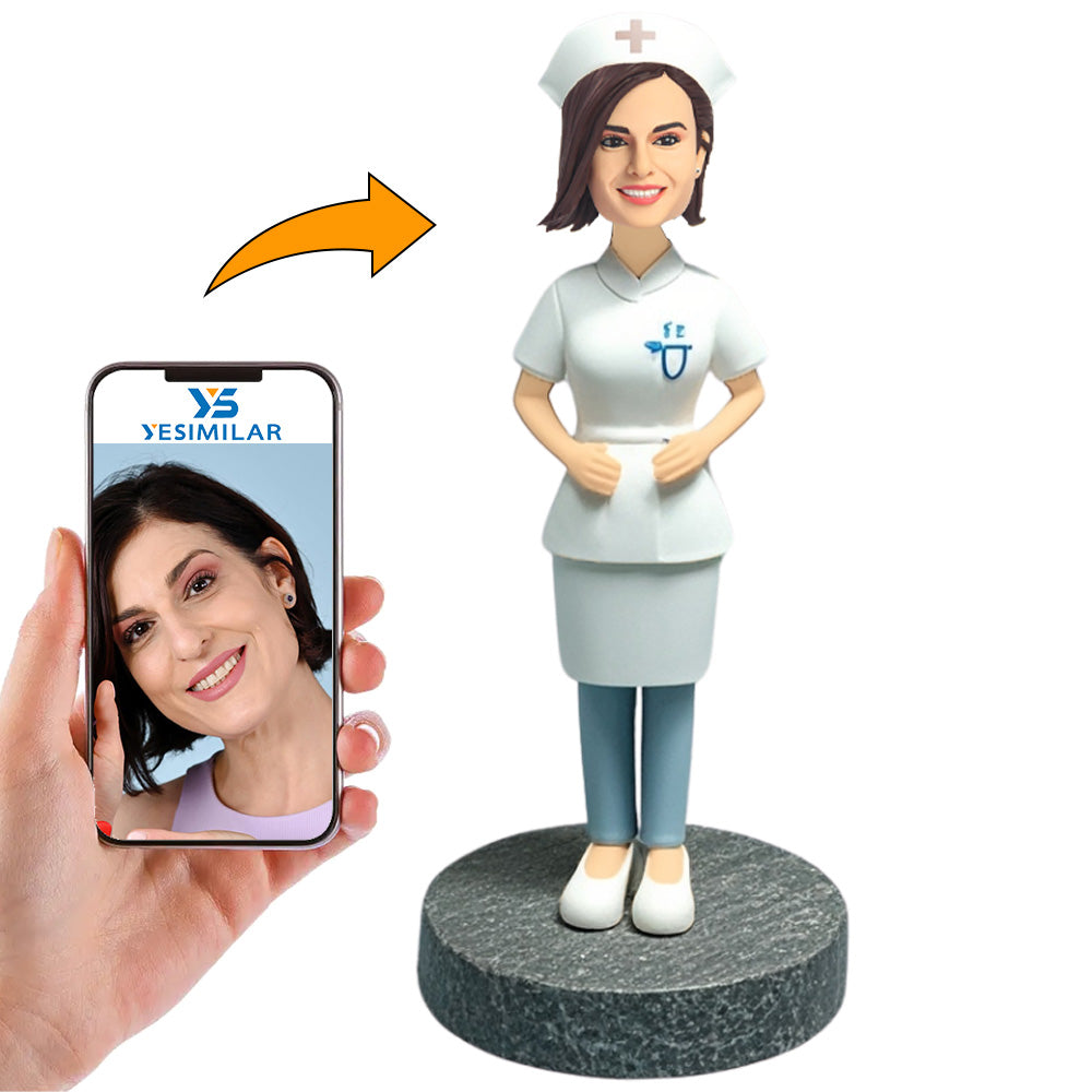 Internal Medicine Female Nurse Custom Bobbleheads