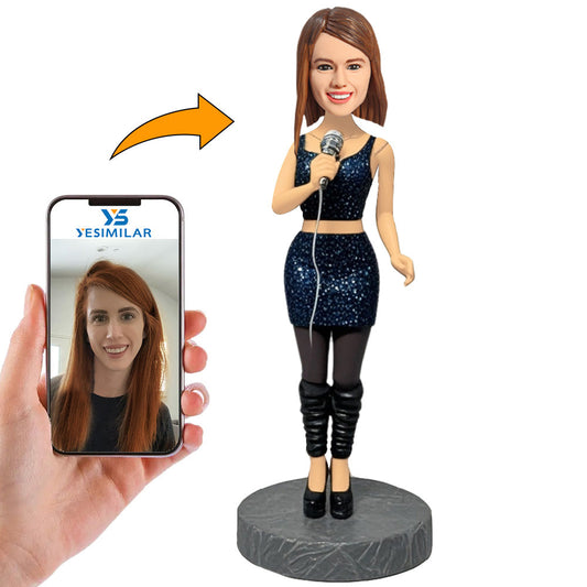 Sexy Female Singer Custom Bobbleheads Personalized Figure