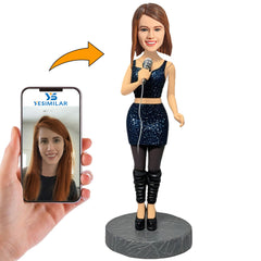 Sexy Female Singer Custom Bobbleheads Personalized Figure