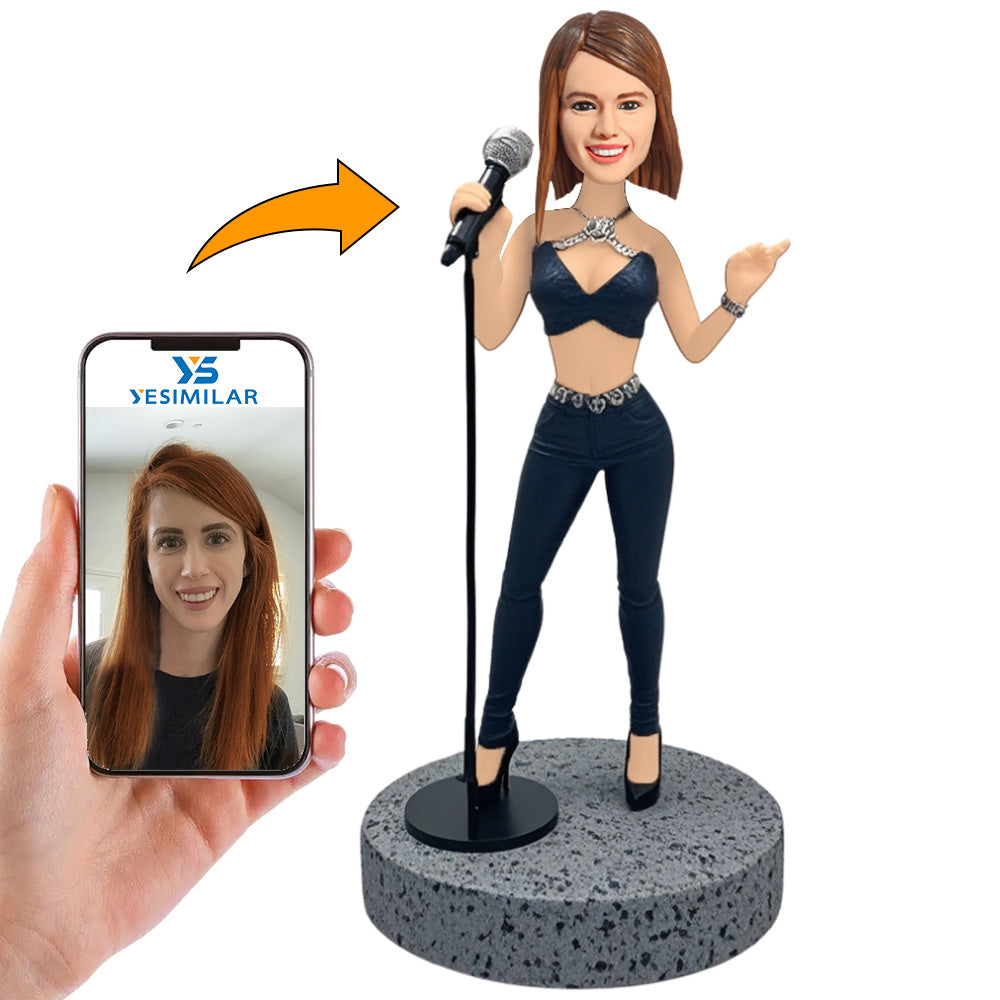 Sexy Female Lead Singer Custom Bobbleheads