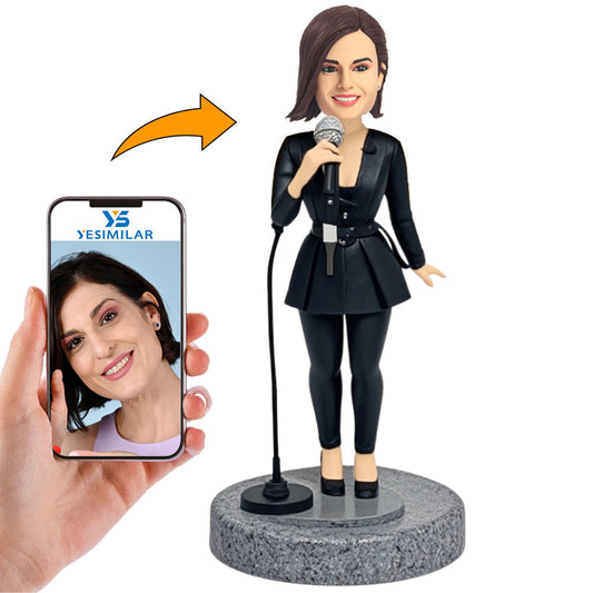 Beautiful Female Star Singer Custom Bobbleheads