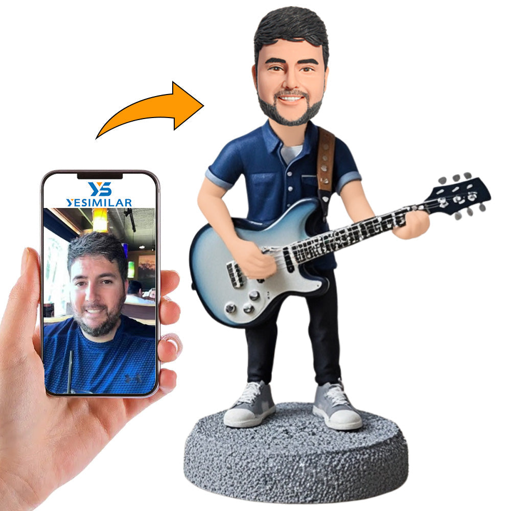 Rock Guitarist Custom Bobbleheads Personalized Doll