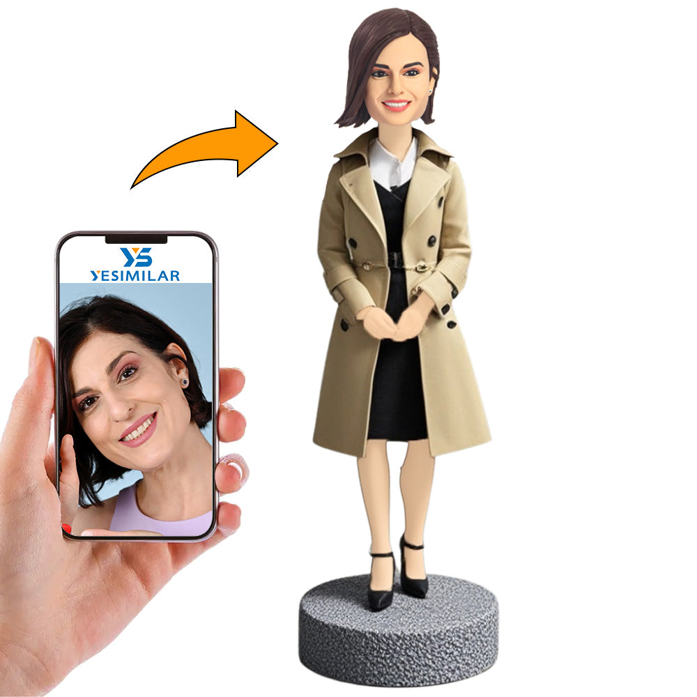 Sleek and Stylish Female Custom Bobbleheads