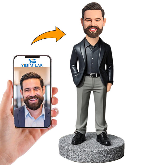 Hip Casual Male Custom Bobbleheads Personalized Figure