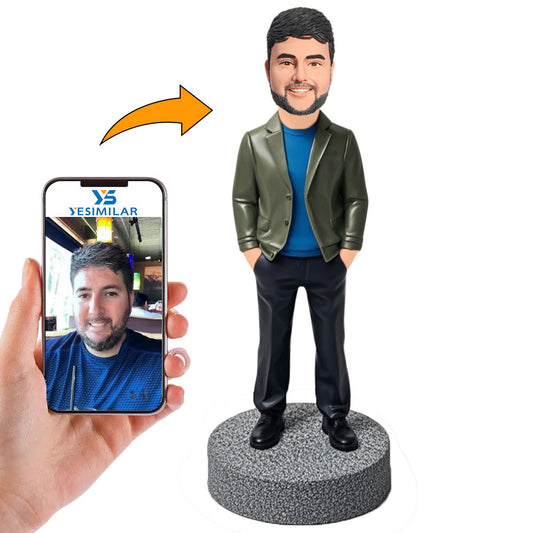 High-Fashion Casual Male Custom Bobbleheads