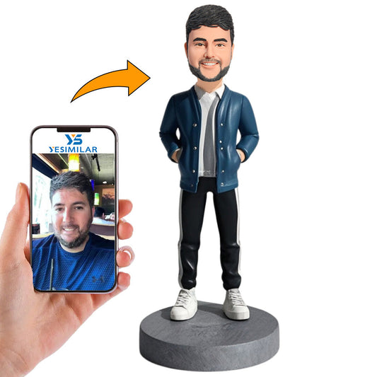 Casual Office Male Custom Bobbleheads Personalized Figure