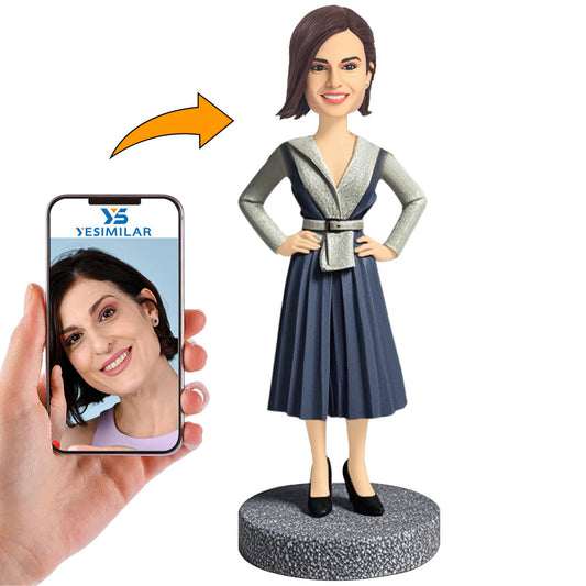 Laid-Back Luxe Woman Custom Bobbleheads